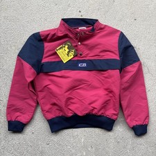 DEADSTOCK Vintage 80s CB Sports Pull Over Light Jacket Pink Kids SZ SMALL 1985