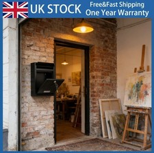 Heavy-Duty Metal Post Box, Rust-Resistant, Weatherproof, for Home & Garden Mail