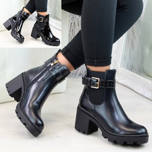 chunky mid heel boots