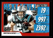 Christian McCaffrey 2020 Score Next Level Stats Red Card #NLS-CM
