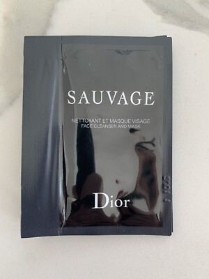 DIOR Sauvage Mens Moisturizer 3m face cleanser and Mask 2ml SAMPLE