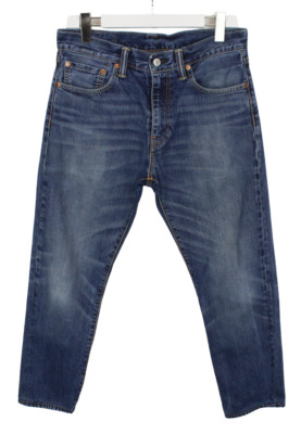 LEVI'S 512 Jeans Herren W32/~L25 Slim Tapered Fit Whiskers Zip Fly Dark Denim