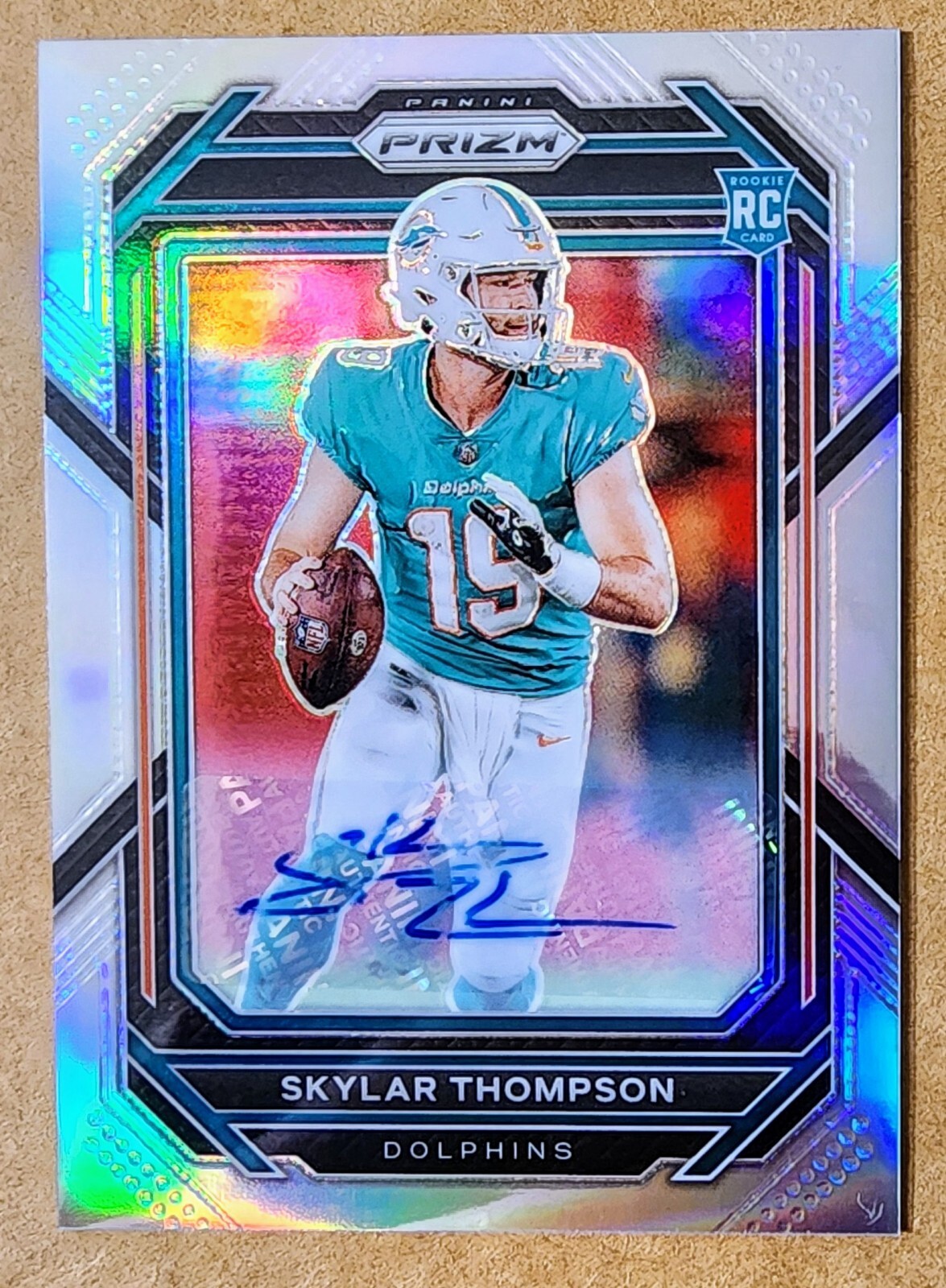 2022 Panini Prizm Skylar Thompson Silver Rookie Auto RC #354 Miami Dolphins