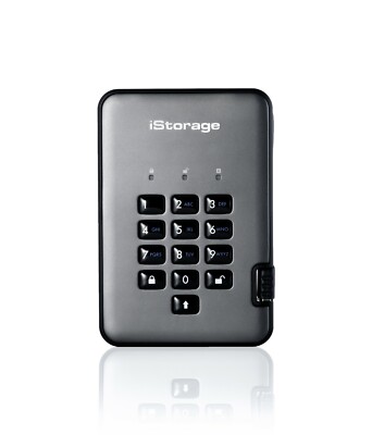 iStorage DiskAshur PRO2 SSD 4TB - Sicheres tragbares verschlüsseltes Solid State Drive 