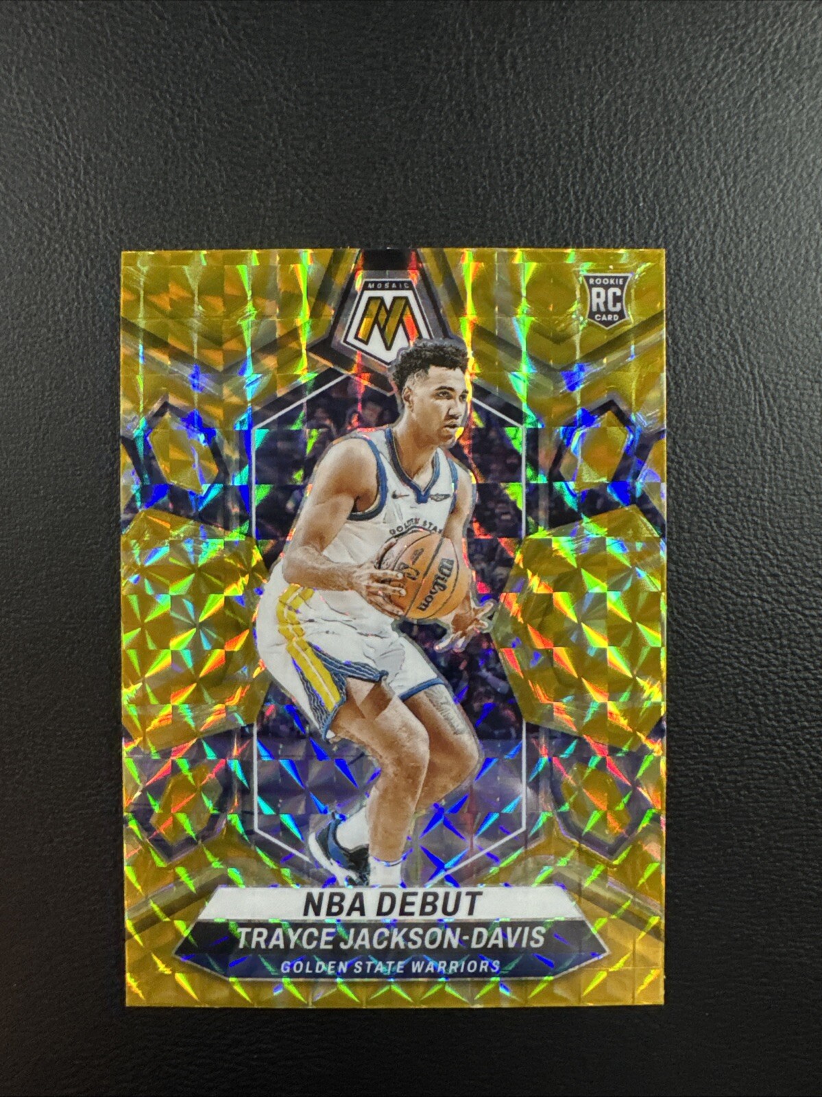 TRAYCE JACKSON-DAVIS - 2023-24 Panini Mosaic NBA Debut Reactive Yellow RC #254