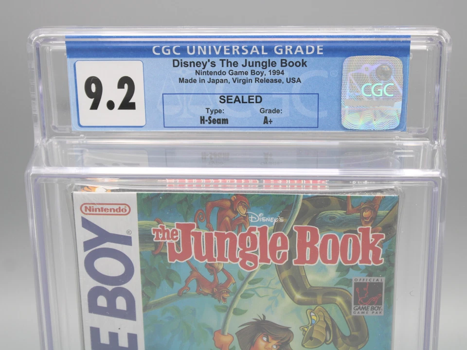 Disney's The Jungle Book Nintendo Game Boy GB 1st Print Virgin CGC Graded 9.2 A+ - Image 2 of 4
