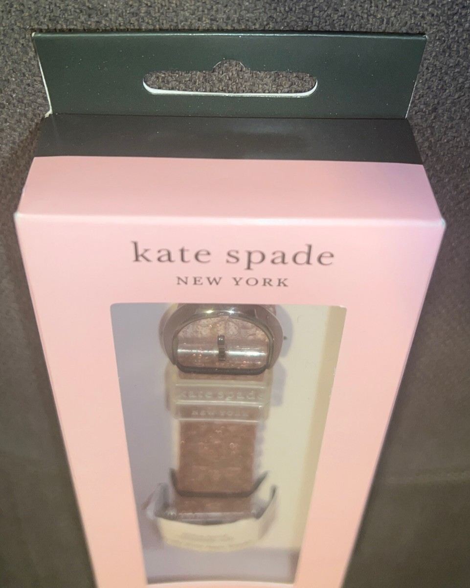 ★APPLE WATCH★KATE SPADE PINK GLITTER JELLY BANDS WATCH Kate Spade New York Women's Pink Glitter Jelly Band for