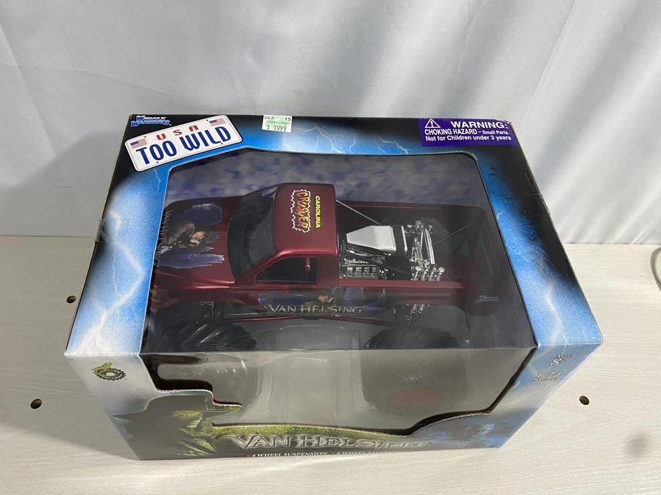 Camión monstruo trituradora Carolina escala 1/24 Muscle Machines Van Helsing fundido a presión Foto 2 de 4