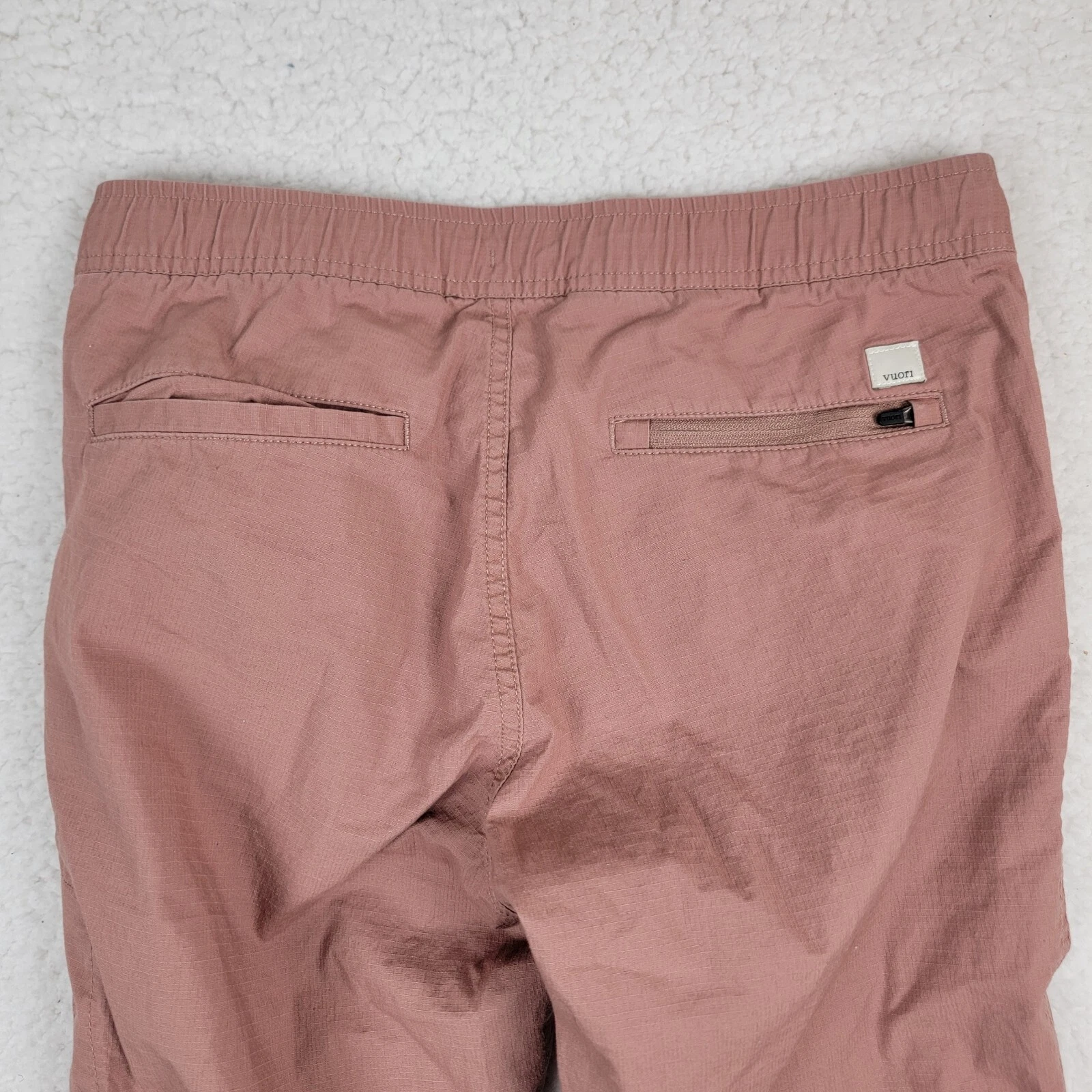 vuori ripstop terracotta drawstring organic cotton pants