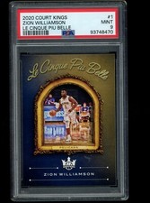 Zion Williamson 2020-21 Court Kings #1 Le Cinque Piu Belle SSP Case Hit PSA 9