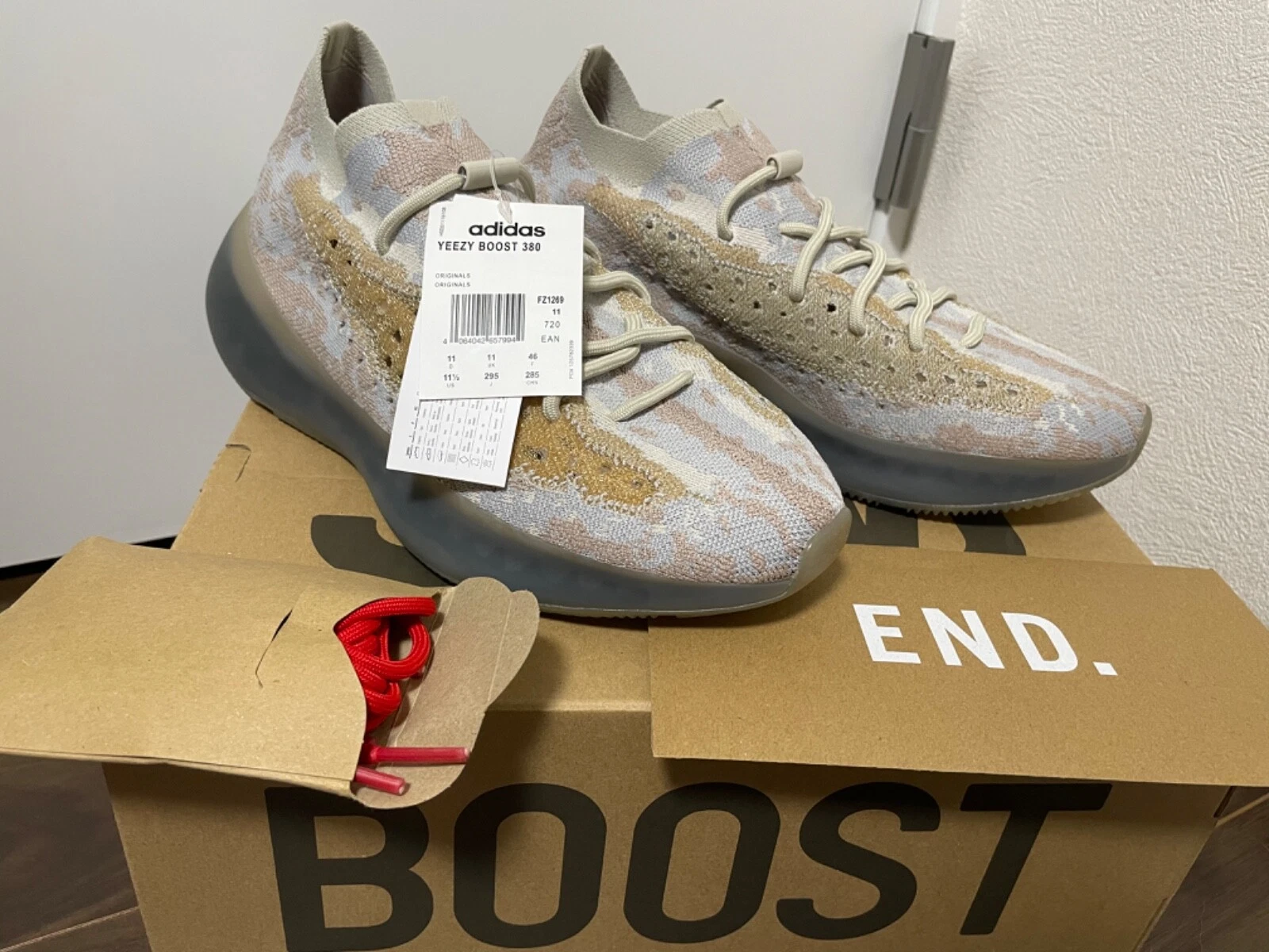 Taglia 11 5 Adidas Yeezy Boost 380 pepe