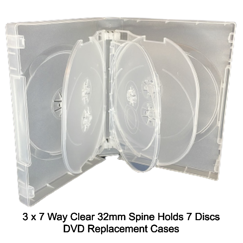DVD transparent 32 mm colonne vertébrale contient 7 disques vides flambant neufs lot de boîtiers de remplacement - Photo 33/110