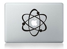 Atom Subatomic Electron Spiral Laptop Decal 6 inch Tall