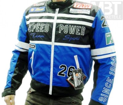 Modeka Motorcycle Jacket Spirit Blue Black Jacket Textile Water Repellent XS RRP:99 