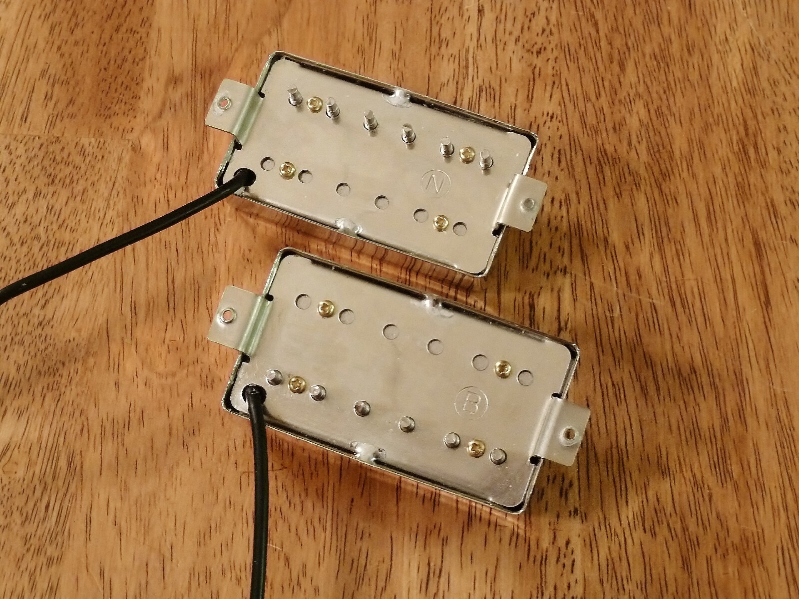 HOT HUMBUCKER PICKUP SET ALNICO 8 MAGNETS NICKEL COVER  FOUR CONDUCTOR WIRED