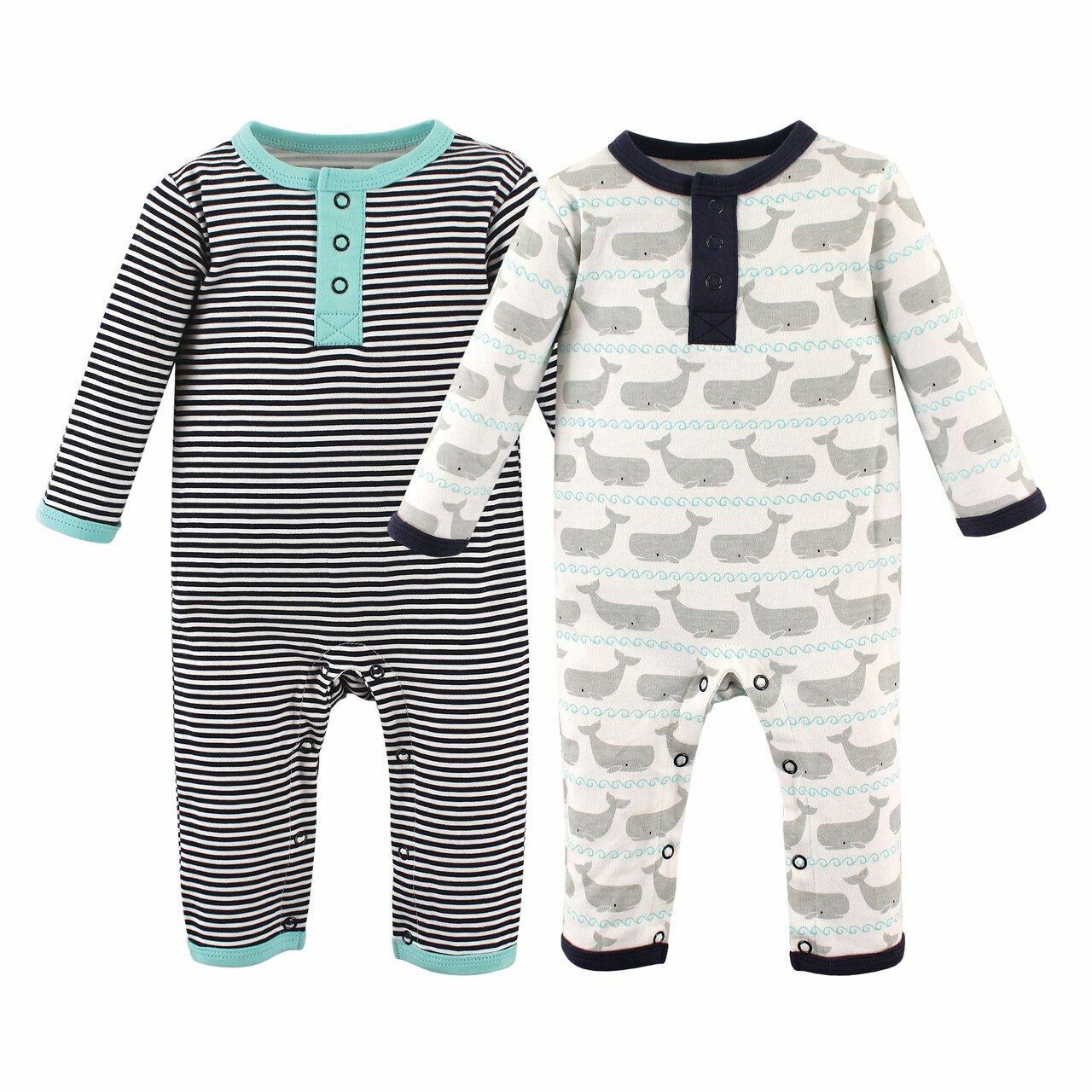 Hudson Baby Coveralls 2-Pack, Whale