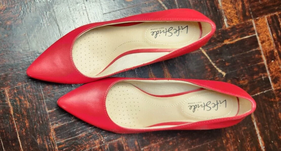 Zapatos De Tacón De Aguja D'Orsay Con Punta De Charol - Rojo - CHARLES & KEITH US