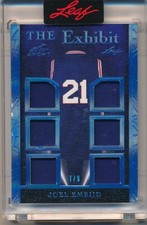2023 LEAF ART OF THE SPORT THE EXHIBIT JOEL EMBIID JERSEY #7/9 76ERS