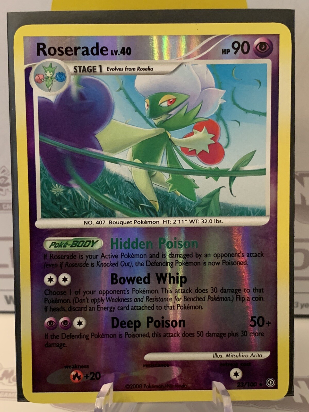 Roserade Stormfront 23/100 Reverse Holo Rare Near Mint NM E80