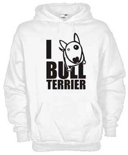 Felpa KJ197 Bull Terrier i love Bull Terrier, Dog, cani, antivivisezione