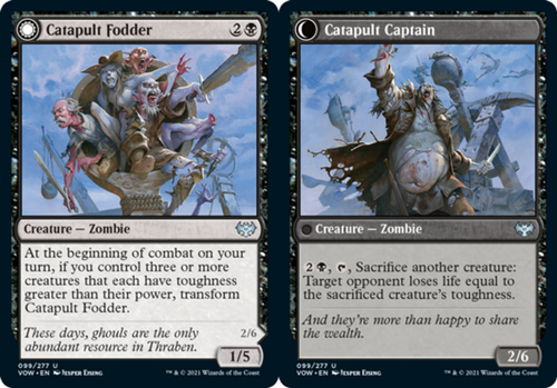 Catapult Fodder // Catapult Captain - Foil NM, English MTG Innistrad: Crimson Vo