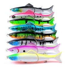 4Pcs Multi Jointed Fishing Lures 13cm/21g Plastic Swimbait Bait Wobbler Bass