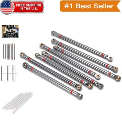 Upgrade Your RC with 8-Piece Aluminum Link Rod Set for Axial 313mm Wheelbase