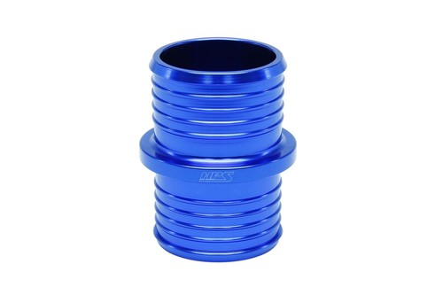 HPS 1" Billet 6061 Aluminum Joiner Hose Union Connector Blue 2" Length - Picture 2 of 3