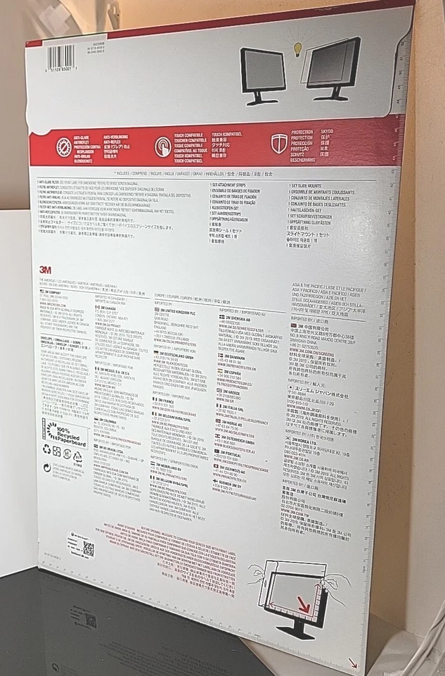 3M™ FILTER,MONTR,ANTIGL,23W AG230W9B 3M DATA PRODUCTS 3M™ AG230W9B 051128830017 - Image 3 of 4