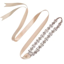 Handmade Thin Crystal Bridal Sash Rhinestone Belt for Wedding Bride Bridesmaids 