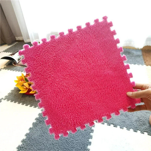 Anti-Schock Matte für Babys Puzzlematte Wohnzimmer Schlafzimmer Plüsch Pad Plüschteppich - Bild 8 von 18