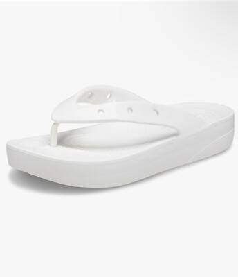Crocs Women's Sandals - Classic Platform Flip Flops, Beach Shoes