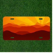 Banner Header Sky Landscape Banner Custom Novelty License Plate Car Tag