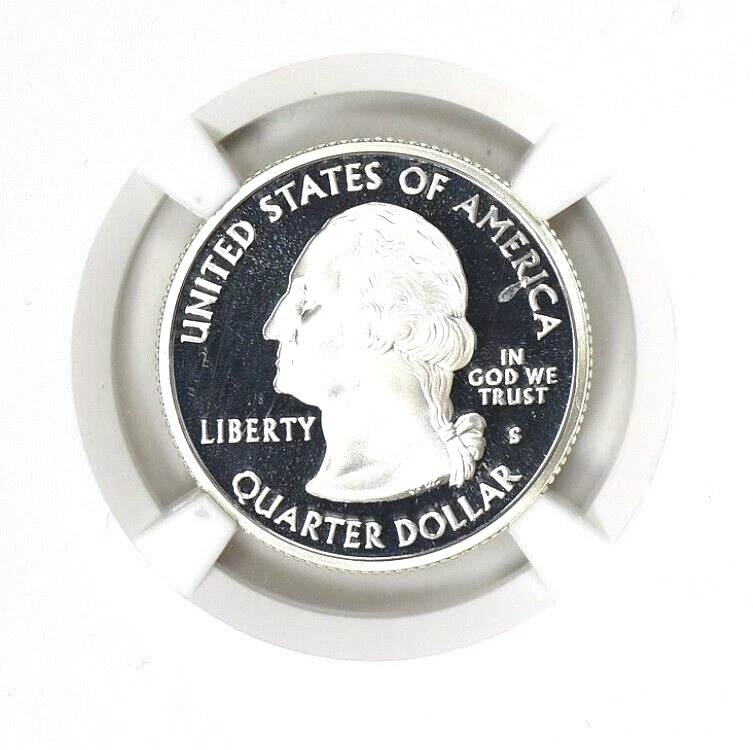 2007-S Obverse Struck Thru NGC PF69 UCAM Washington Silver Quarter Proof Error - Image 4 of 4