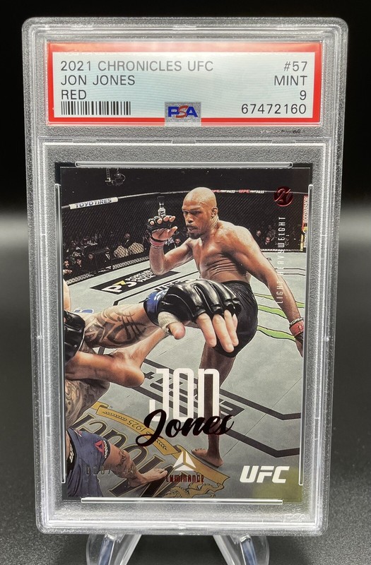 2021 Panini Chronicles UFC Jon Jones Luminance Red Parallel /149 PSA 9 MINT 🐐