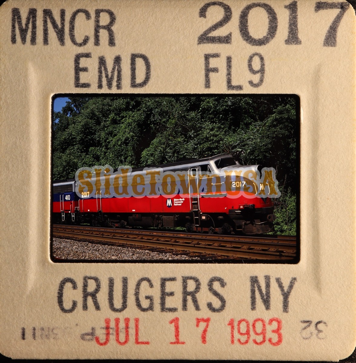Vtg 1993 Train Slide 2017 Metro North Engine Crugers NY X7P166 | eBay