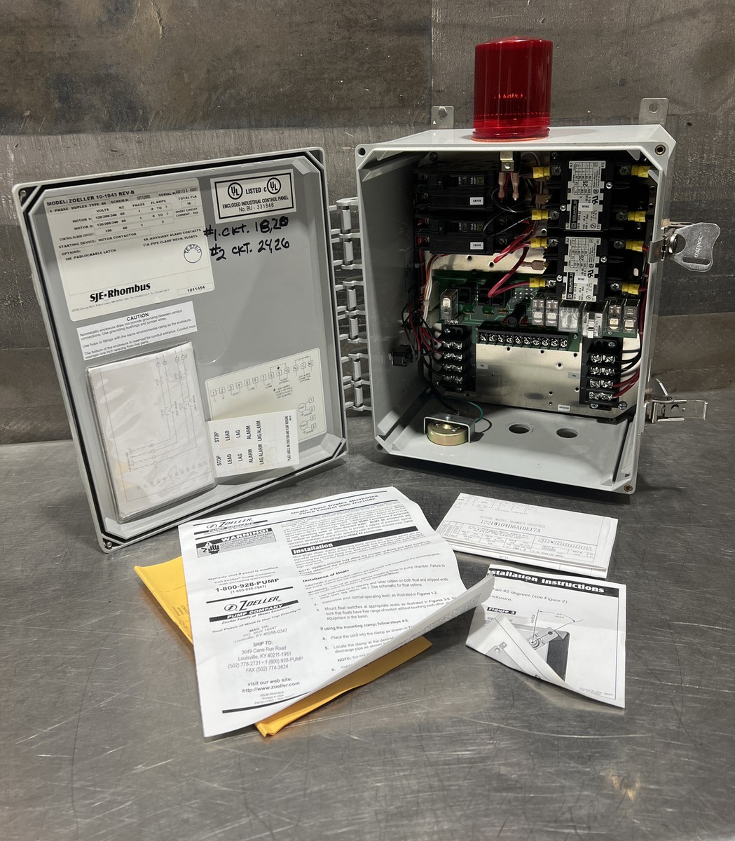 Zuhaeltertape 4(中古品) Zoeller 10-1043 Electrical Alternator Duplex Control Panel Nos