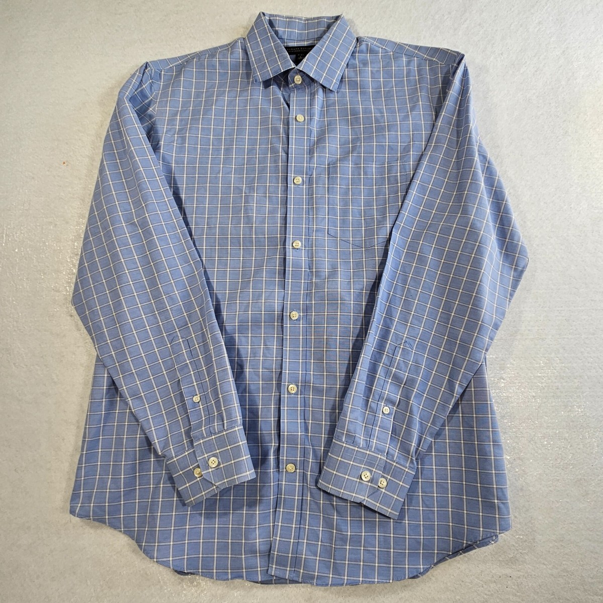 banana republic no iron dress shirts Banana Republic Mens XL Blue No-Iron Tailored Slim Fit Micro Pattern Dress Shirt