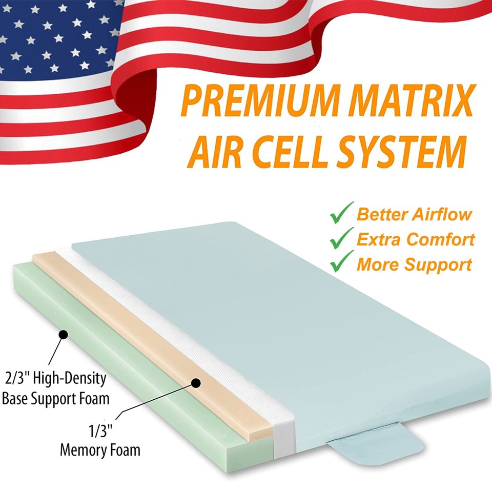 Memory Foam Camping Mattress Roll Up Pad Floor Mat 62”x 26”x3” Portable