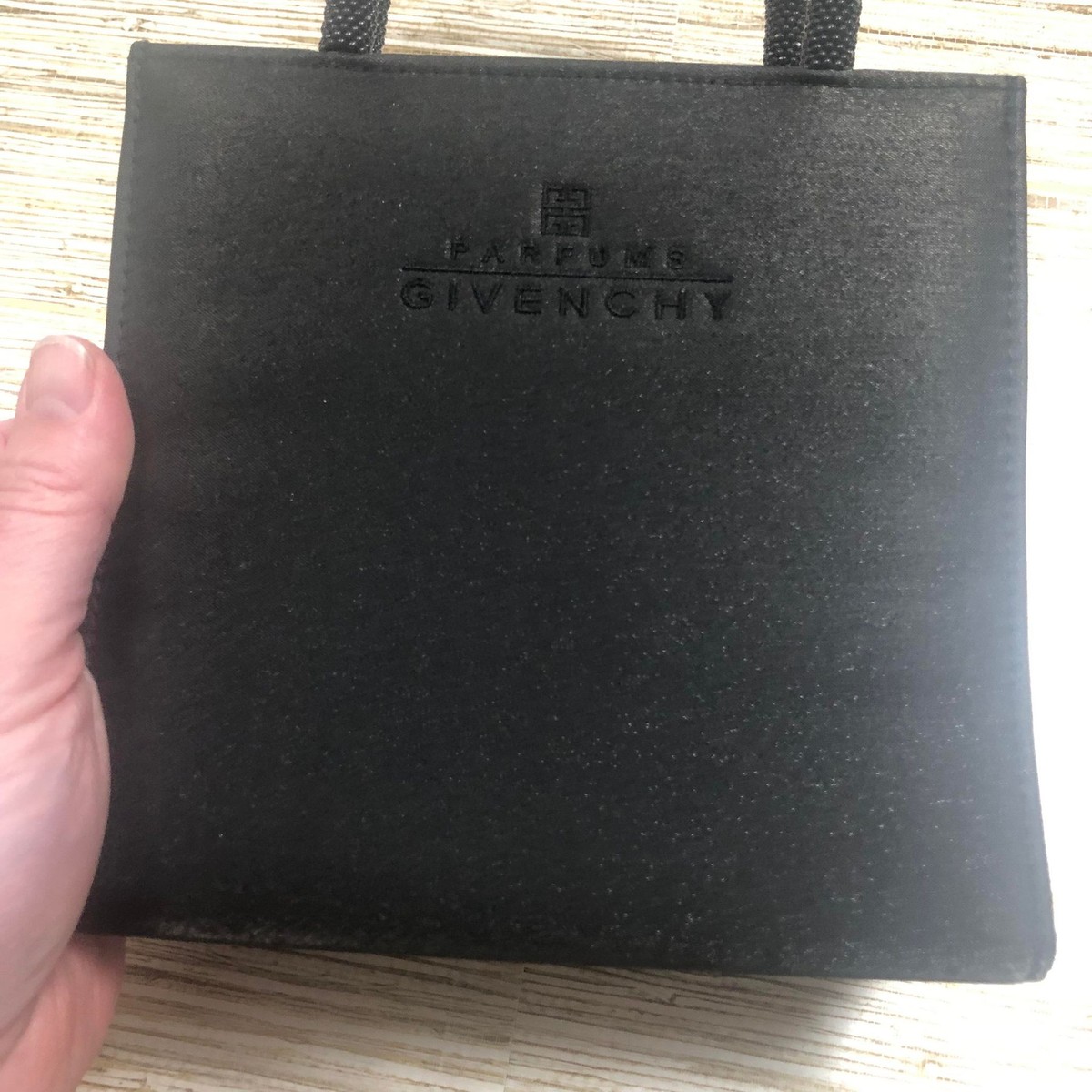 1960 Givenchy Parfums mini beaded handle tote BLACK | eBay