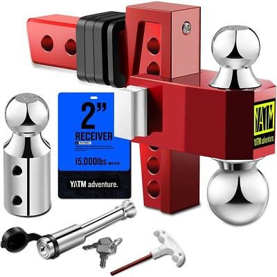 #ad Adjustable Trailer Hitch Fits 2 Inch Receiver 6 Inch Drop Hitch Heavy Duty $165.99