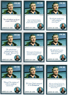 STAR TREK TOS ARCHIVES & INSCRIPTIONS #84 GARTH OF IZAR QUOTE SINGLE ...