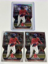 2023 Bowman Chrome Mega Box Mojo Refractor Marcelo Mayer #BCP-107 + 2 Base BOS