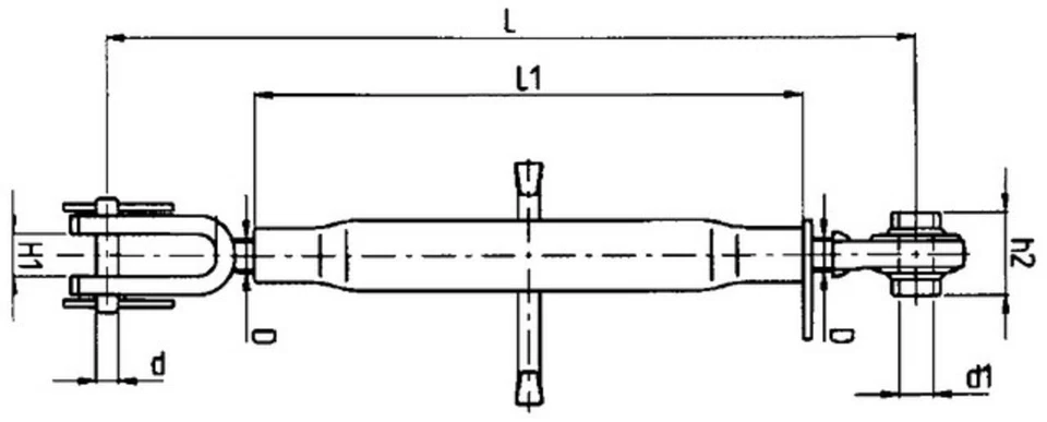 Hubstrebe Gabel / Spindel Hubstange M24x3 Länge:410-565mm für Traktor 31107030 - Bild 2 von 2