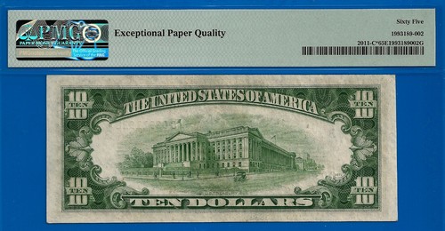 1950A $10 Federal Reserve Note PMG 65EPQ 3rd Finest Philadelphia Star - Picture 3 of 3