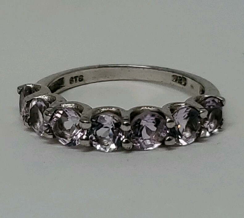 Ice Gems Sterling Silver Ring – Oval Aquamarine & White Topaz Three Stone Ring, Size 7
