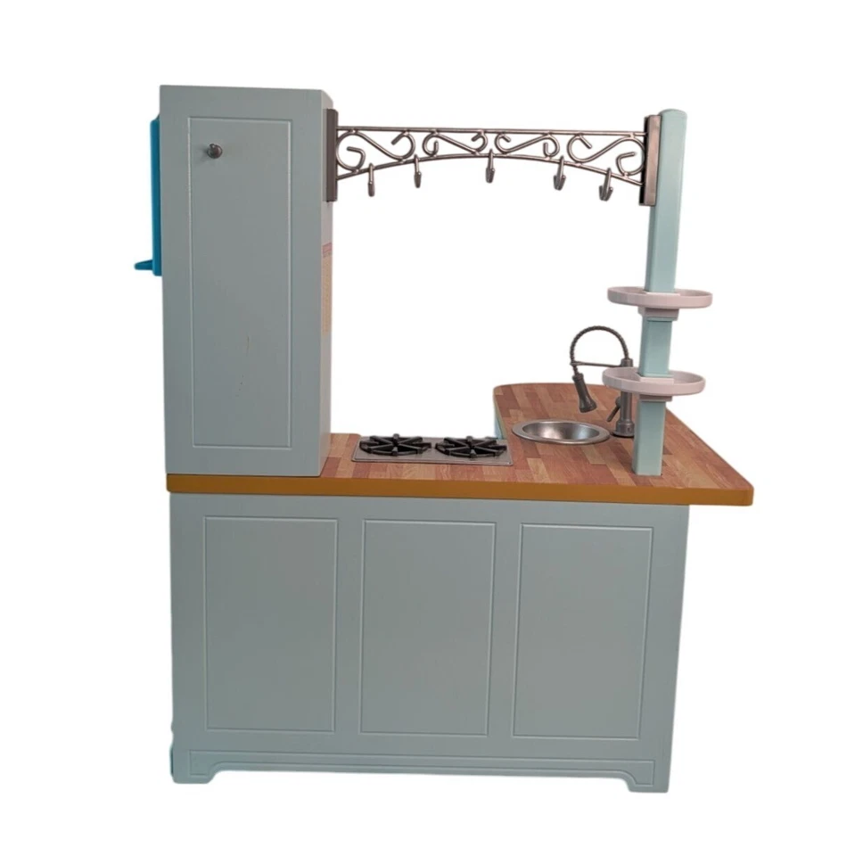 American Girl Gourmet Kitchen Set Food Dishes Mixer Toaster Apron Chair RETIRED - Image 4 of 4