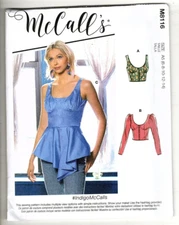 McCall's M8116 Misses 6 to 14 Fitted Tops Uncut Sewing Pattern New
