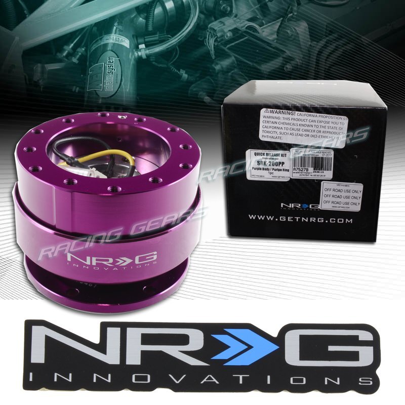 NRG SRK-200PP PURPLE BALL LOCKING STEERING WHEEL GEN 2.0 QUICK RELEASE ADAPTER