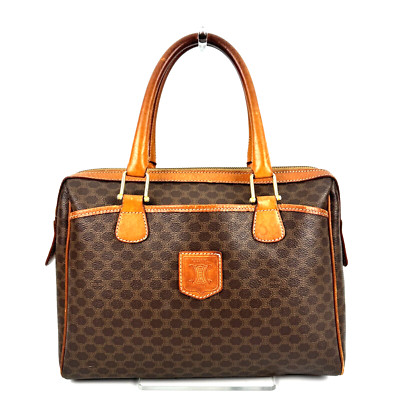Authen Vintage Celine Macadam  Mini Boston Bag PVC